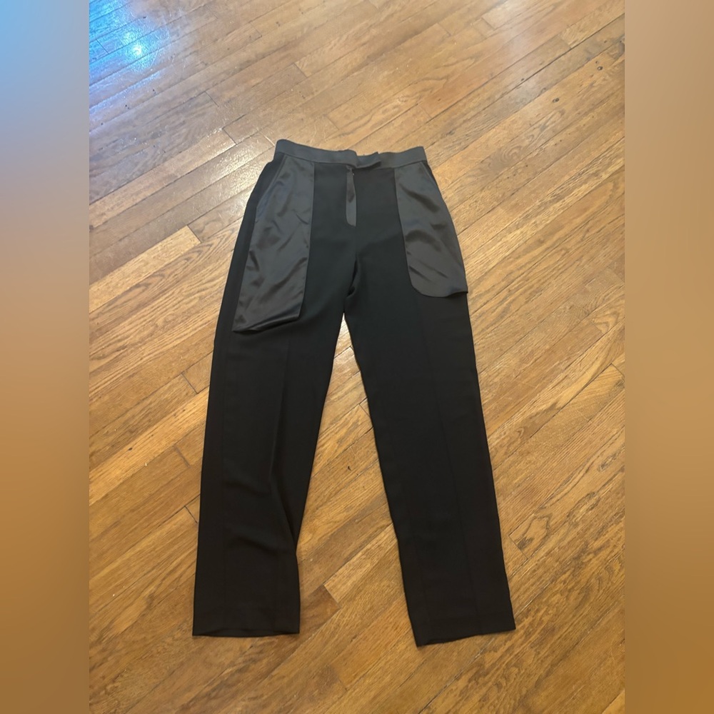 GIZIA: BLACK PANTS WITH SIDE POCKET DETAIL (UNWORN) - Picture 9 of 11